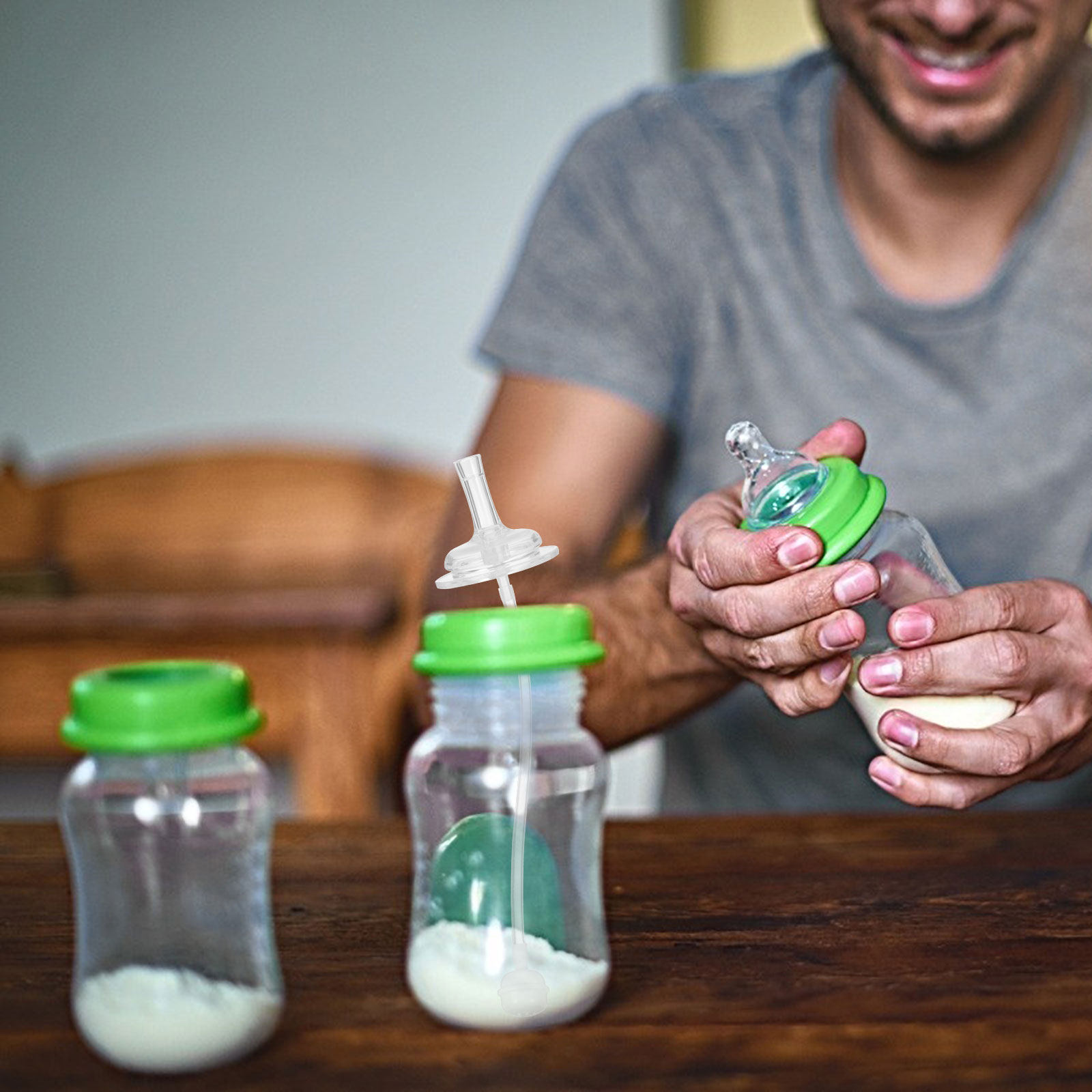 Baby Food Glass - Lot de 4 pailles en silicone