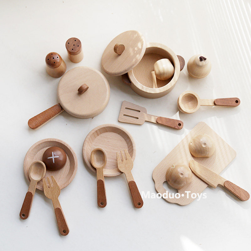 Baby Kitchen Food - Jeu de cuisine en bois de