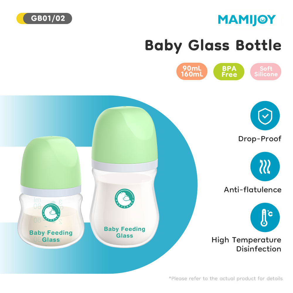 Baby Food Glass - MAMIJOY 1 Bouteille d'alimentation pour nouveau-né