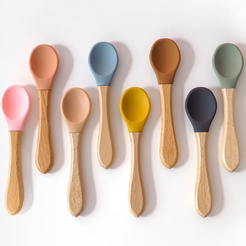 Baby Food Diet - Cuillère d'alimentation en Silicone avec manche
