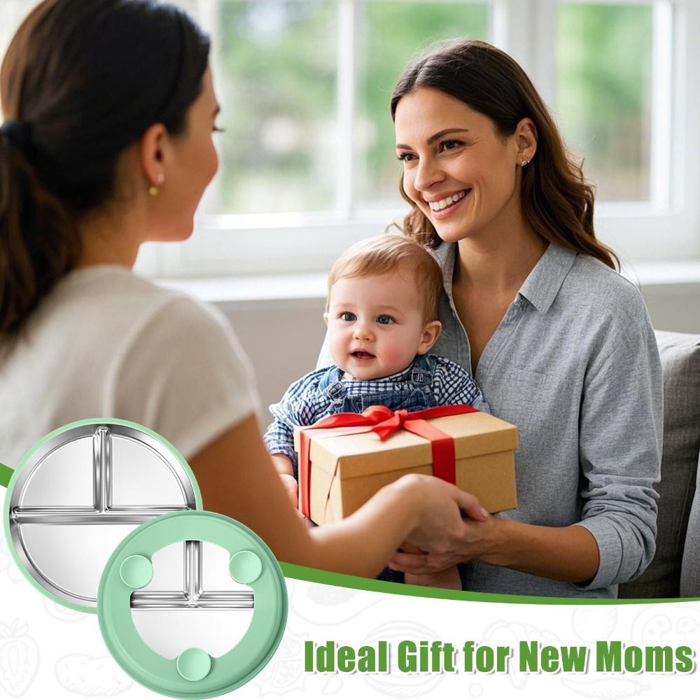 Assiette pour enfants en acier - Plate Suction Toddler avis et prix