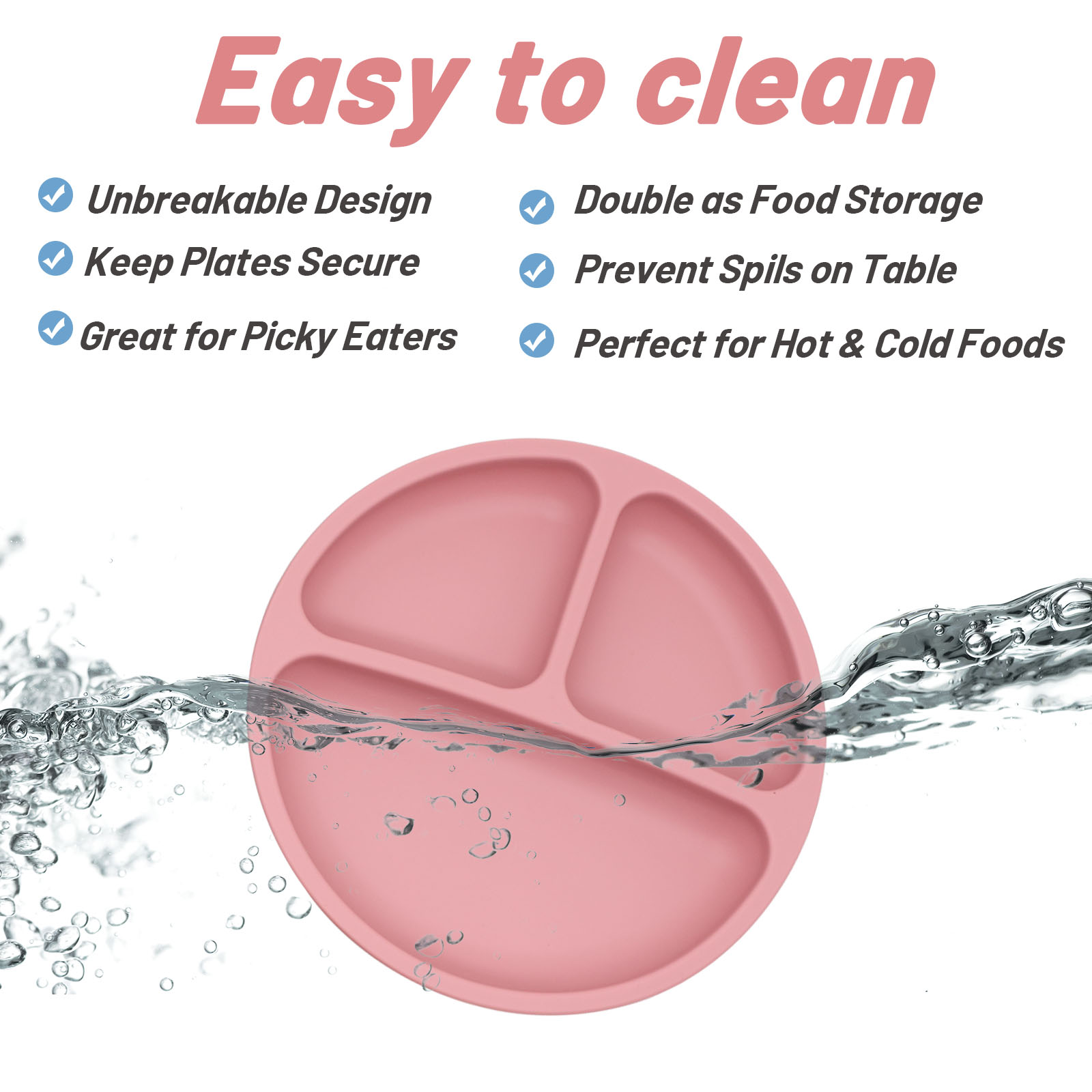 Plaque fendue en silicone de q - Baby Food Table avis et prix